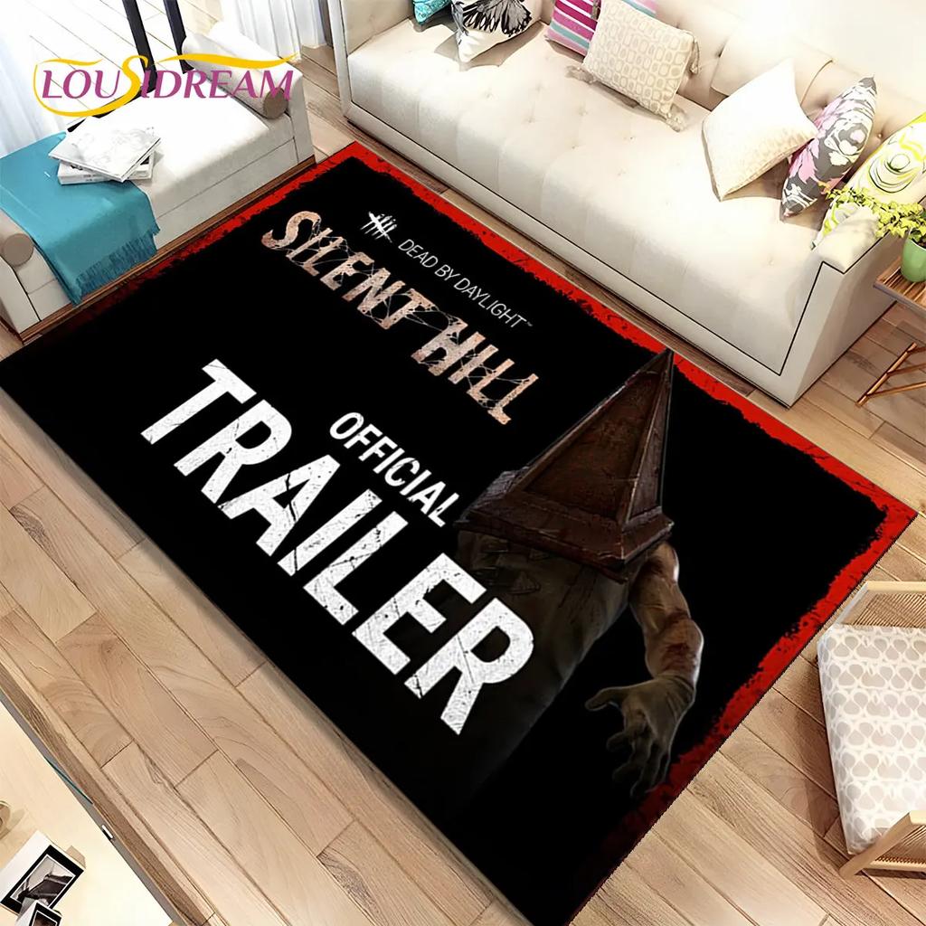 Teppich mit Horrorfilmspielen von Silent Hill, Teppich für Wohnzimmer, Schlafzimmer, Sofa, Fußmatte, Dekoration, rutschfeste Bodenmatte für Kinder