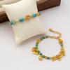 Retro turquoise ins temperament light luxury versatile bracelet women's high sense niche exquisite stacking bracelet jewelry