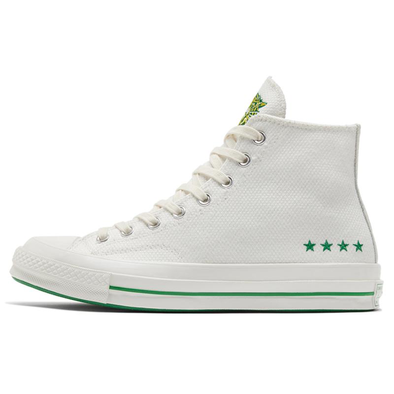 

Converse Chuck Taylor All Star 1970s Простые Однотонные Высокие Кеды из Канваса Унисекс Белый Зеленый 38