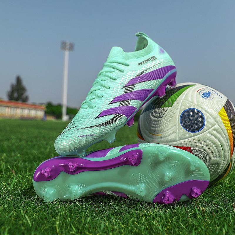 2025 new low-top football shoes long nails broken nails Amazon men's and women's football shoes grass student training shoes