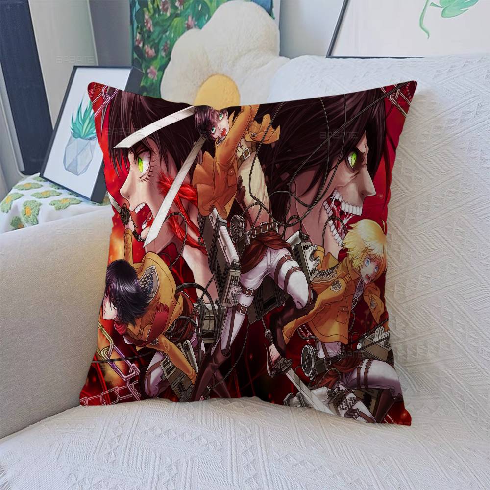 Japanese Manga A-Attack O-On T-Titan Cushion Cover Decorative Pillow Sofa Home Decor Case Pillow Cases