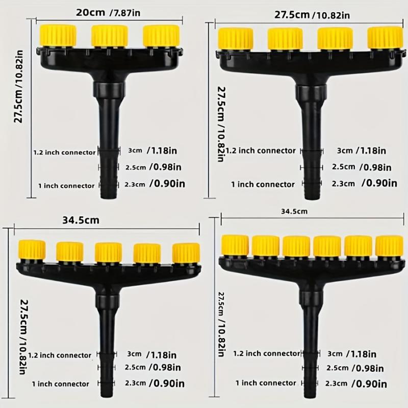 Multi-head Spray Agriculture Atomizer Nozzle Garden Lawn Sprinkler Farm Vegetable Irrigation Adjustable Large Flow Watering Tool