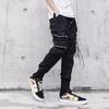 Herren Sets Schwarze Hoodies+Hosen Punk Grafik Reißverschluss Kapuzenpullover Cargohose Herren Übergroß Locker Streetwear Anzüge
