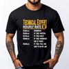 Technical Expert Hourly Rate Computer Specialists Grey Shirt Graphic Tee Autumn Mens Shirt Group Tees