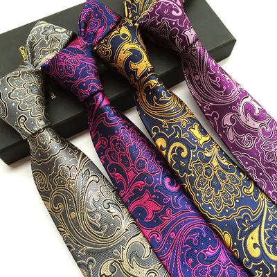 Paisley Polyester Jacquard Men'S Trendy Tie, Suit Tie
