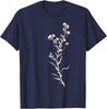 Pressed Wildflower Botanical Vintage Floral Nature Design T-Shirt