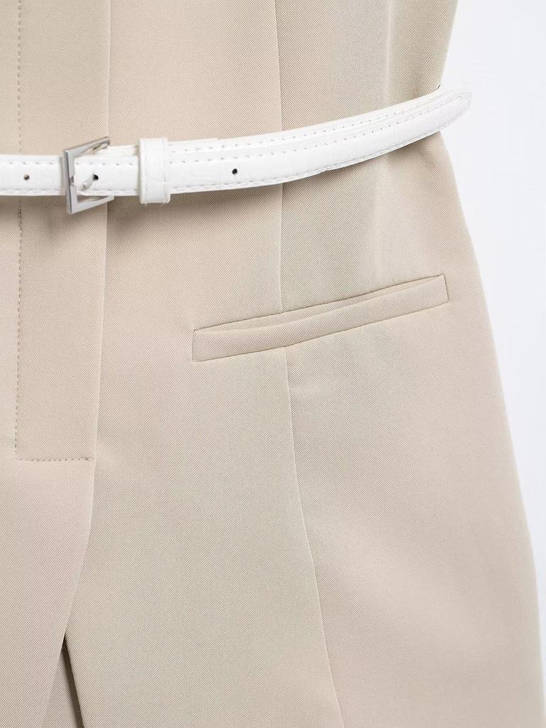 TAOP&ZA Spring/Summer Elegant Women's Short Dress with Belt