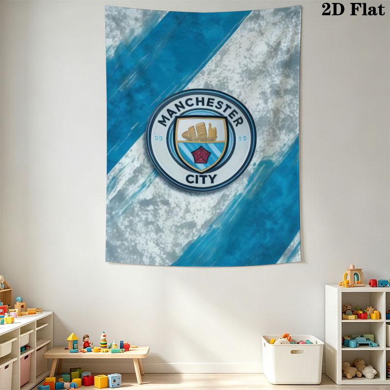 Sacred MCFC BadgeWall Hanging Printed Fabric Blanket Decorative Tapestries for Bedroom Living Room Home Decor