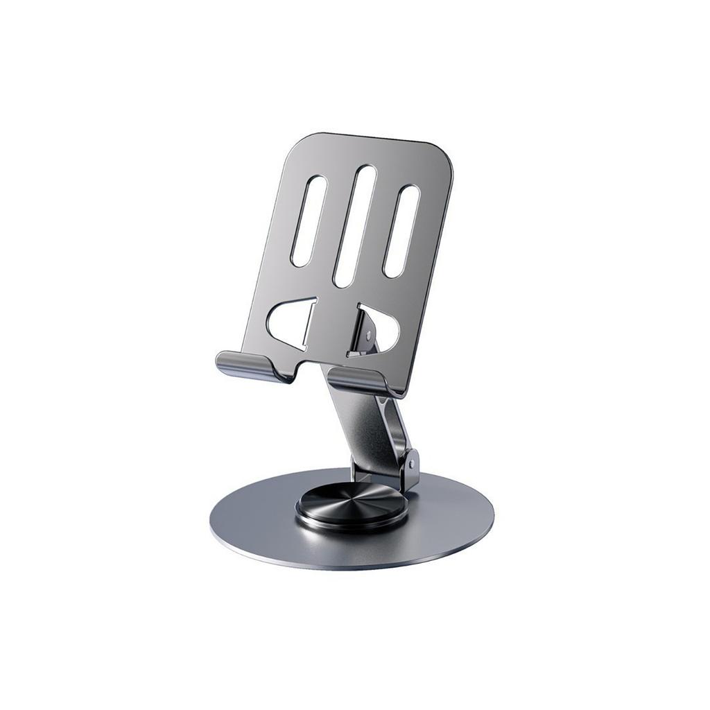 Aluminum Mobile Phone Holder 360° Rotating Desktop Phone Stand Support Folding Universal iPad Tablet Stable Anti-Slip Bracket