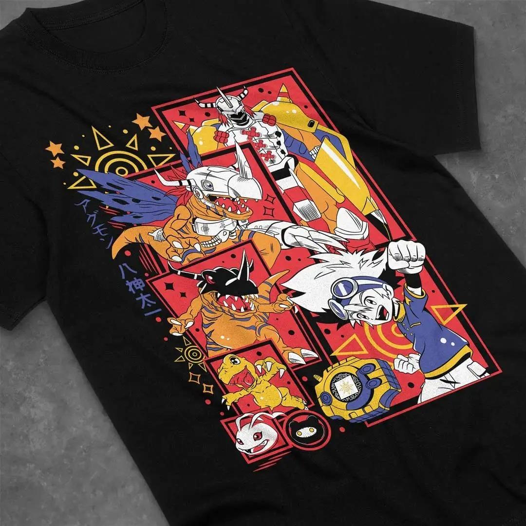 

Летняя мода 2026 Ангемон Футболка Digimon Аниме Патамон Футболка MagnaAngemon Футболка Seraphimon Хлопок 4XL