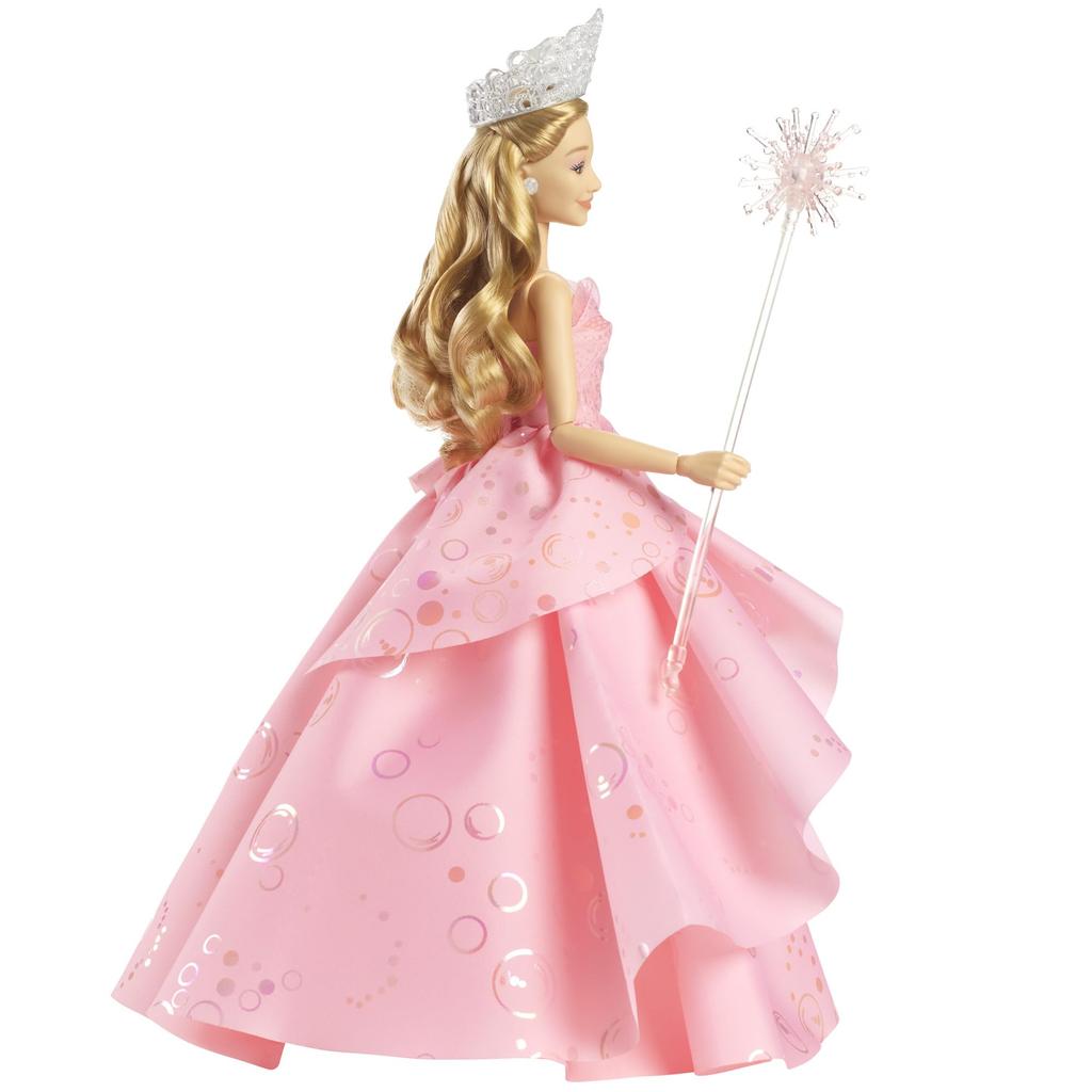 Mattel WICKED Deluxe Glinda Doll from the film Doll for ages 6 and HXY37 "Wicked" - Dress-up up, Pink,