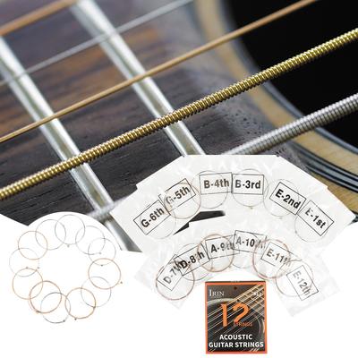 12-snarige gitaarsnaren Klassieke gitaarsnaren met PU-coating Fosforbrons gitaarsnaren Folkgitaarsnaren voor gitaar