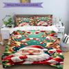 3pcs Christmas Santa Claus Duvet Cover Set - Includes 1 Duvet Cover and 2 Pillowcases, No Quilt Core, All-Season Home Decor Yy251111072