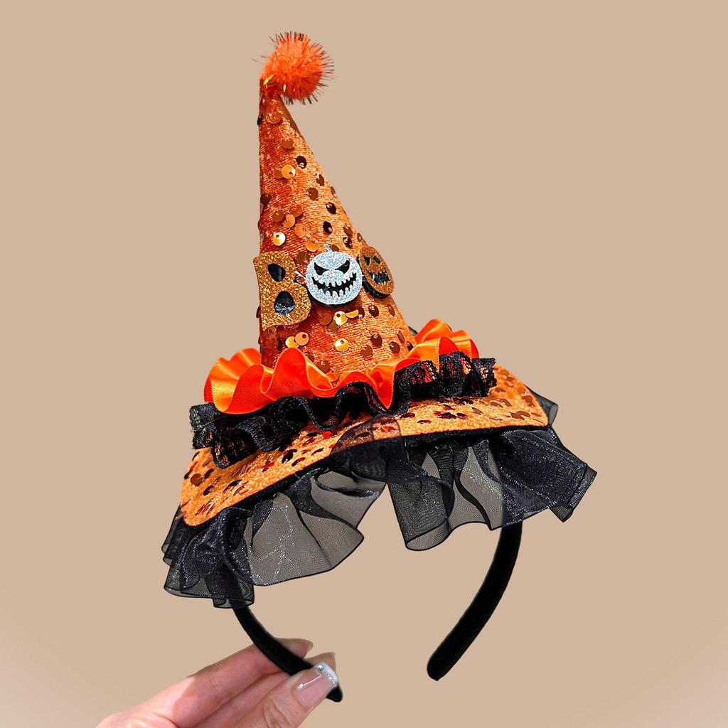 Kids' Halloween Ghost & Witch Hat Hairband - Cute & Funny Hair Accessory