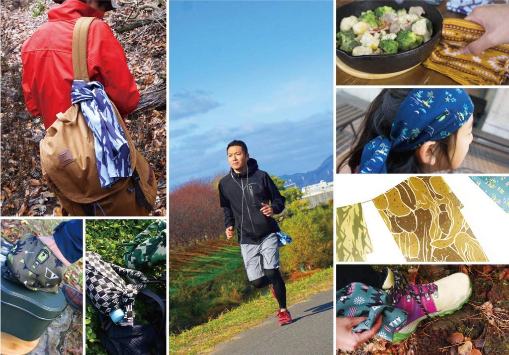 Maeda Senko ANDRIAS Outdoor Tenugui Gray 100cm X 34cm (Giant Salamander) (Tenugui) "Camp" Size Approx.