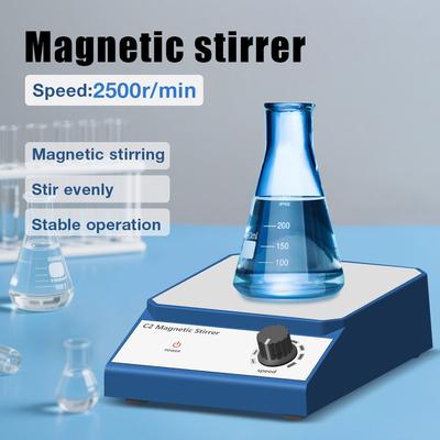 2025 2L Capacity Magnetic Stirrer With Stainless Steel Panel 500/min Magnetic Stirrer Magnetic Mixer with Stir Bar US/EU Plug
