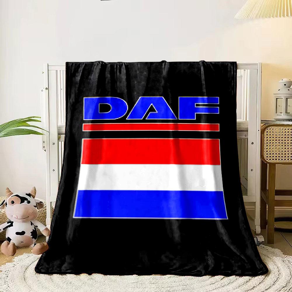 DAF Logo Dutch Flag Blanket bedroom Blanket for Livingroom Couch lunch break Soft Cozy throw for Friend's festival Gift