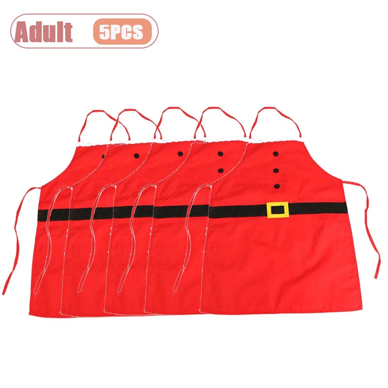 1-10PCS Christmas Apron Holiday Kitchen Clothing for Family Party Cooking and Baking Decorative Christmas Accessories