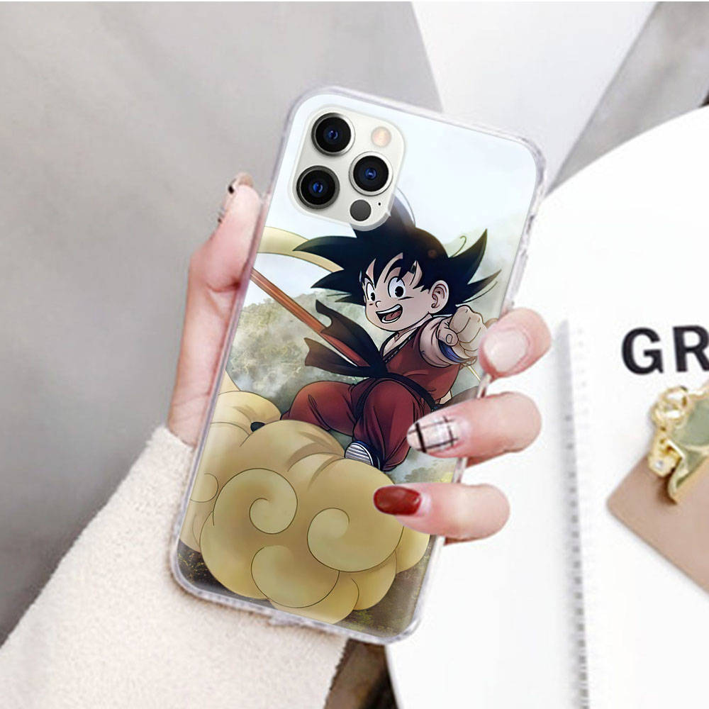 JW83 Dragon Ball Goku Transparent Case for Samsung A04 A14 A23 M33 M53 Realme 10 9 C35 C55 VIVO Y02 X80 Infinix Hot 30 Note 11 Tecno Spark 8P Pro