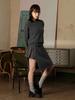 THE GREEN LAB Soft Texture Knit Wrap Skirt Set [Charcoal Gray]