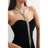 Sparkling Scarf for Women Chain Collar Full Rhinestones Tassels Nightclub Party Raves Costume Blingbling Choker