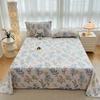 3Pcs Botanical Floral Style Bed Sheet Set Flannel Bed Sheets for Fall and Winter Luxury Super Soft Cozy Queen Size Bedding Set
