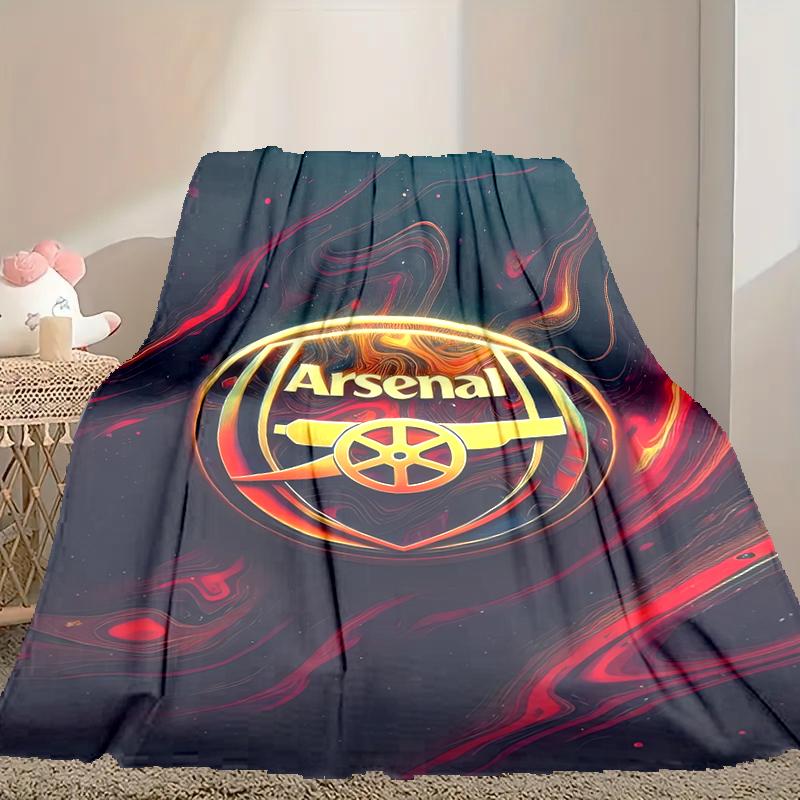 1 Stück Gemütliche Decke mit Hausdruck, Fußballclub-Decke für Bett und Sofa, Besonderes Geschenk für die Familie