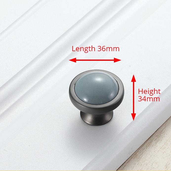 

KAK Mediterranean Blue Ceramic Cabinet Knobs and Handles Gray Wardrobe Door Pulls European Furniture Handle Cabinet Hardware