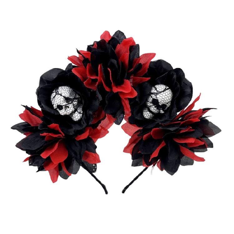 Day Of the Deads Headpiece Flower Crown Headband Mexicans Festival Florals Headpiece Halloween Cincos De Mayoes Costume