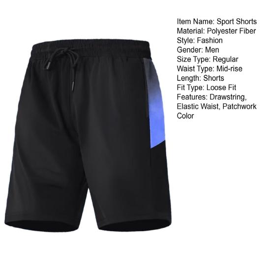 Men Sport Shorts Quick-Dry Breathable Adjustable Waist Lace Running Shorts Versatile Gym Sports Leisure