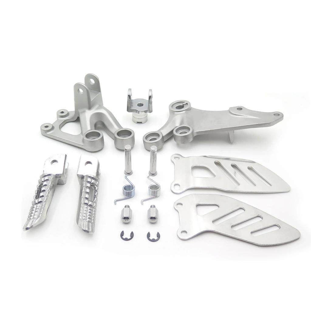Motor Front Footrest Bracket Set for SUZUKI GSXR600/750 2006-2010 Silver Motorcycle Parts Foot Pegs