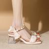 Purple High-heeled Sandals for Women,New Summer 2025Style,Fashionable and Stylish,Not Tiring To The Feet,Versatile Crystal Shoes