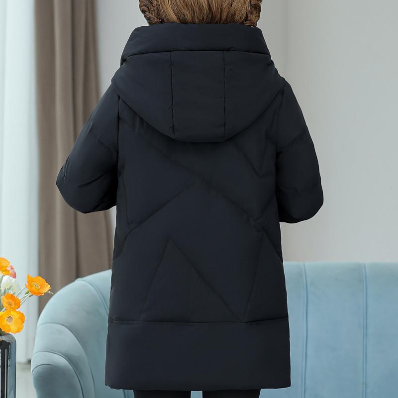 Middle Age Women's Down Coats Winter Vintage Parkas Plus Size Elegant Loose Thick Warm Puffer Jackets Woman Outerwears