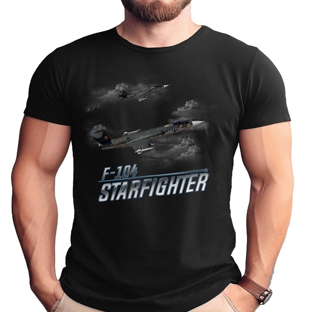 F-104G German Starfighter In The Clouds Black Adult T-Shirt