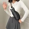 Stylish Black Cat Crossbody Bag  Ladies Chest Bag  Large Capacity PU Leather Purse Retro Animal Design Cute Cartoon Shoulder Bag
