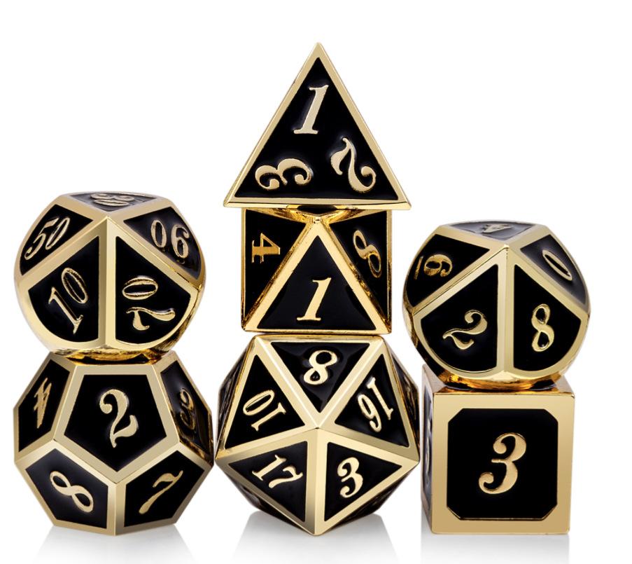 DND Tärningsset, Dungeons and Dragons Tärningar för D&D Tärningar med D20 Metalltärningsset eller RPG Rollspel MTG Bordsspel, Shadowrun Pathfinder
