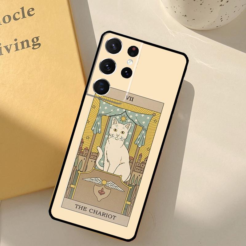 The Empress Tarot Cat Art Print Phone Case For Samsung Galaxy S25 S20 S21 S22 S23 S24 Ultra S9 S10 Plus S25 FE Cover Shell