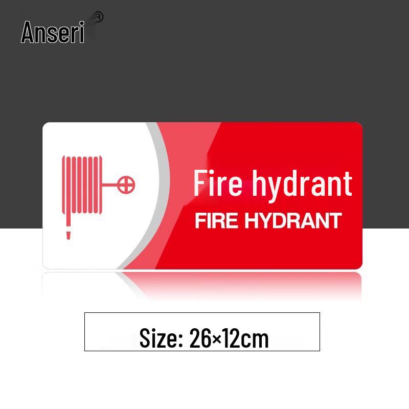 Ancero Acrylic Fire Hydrant Safety Sign