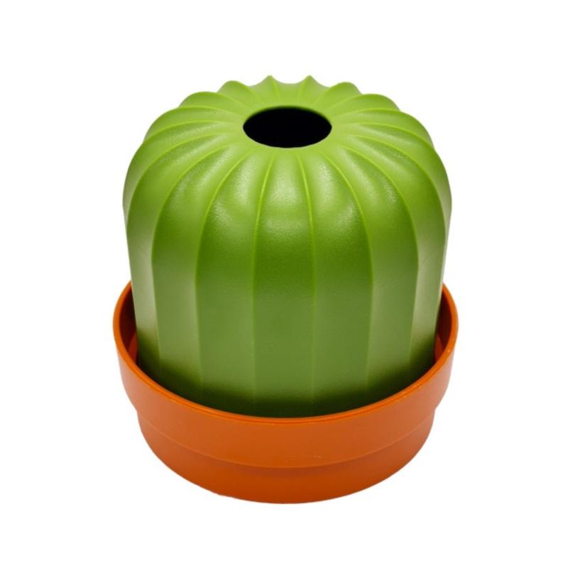 2 pcs. Single sale plastic creative towel box with cactus desktop drawing towel box