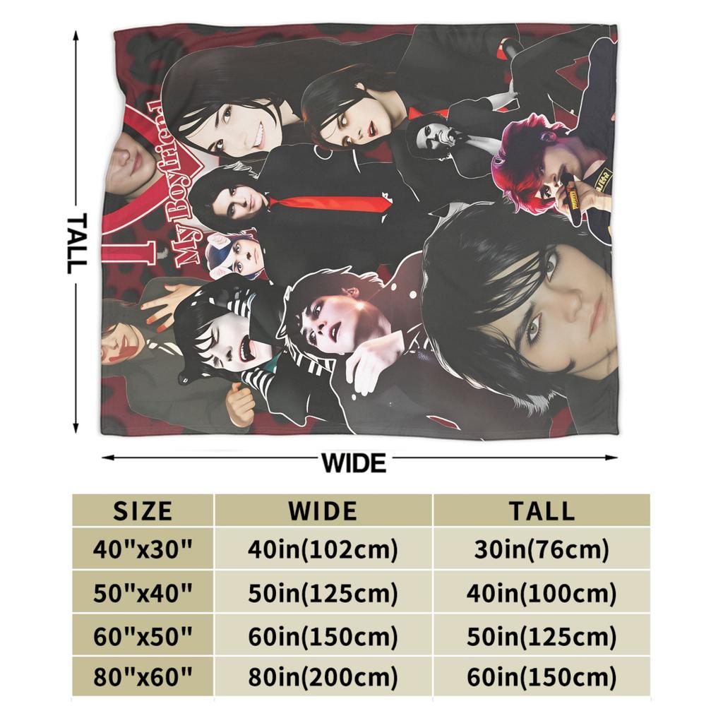 G-Gerard Way MCR  Blanket  Travel Flannel Throw Blanket For Couch Chair Sofa Bed Soft Custom Quality Bedspread Gift