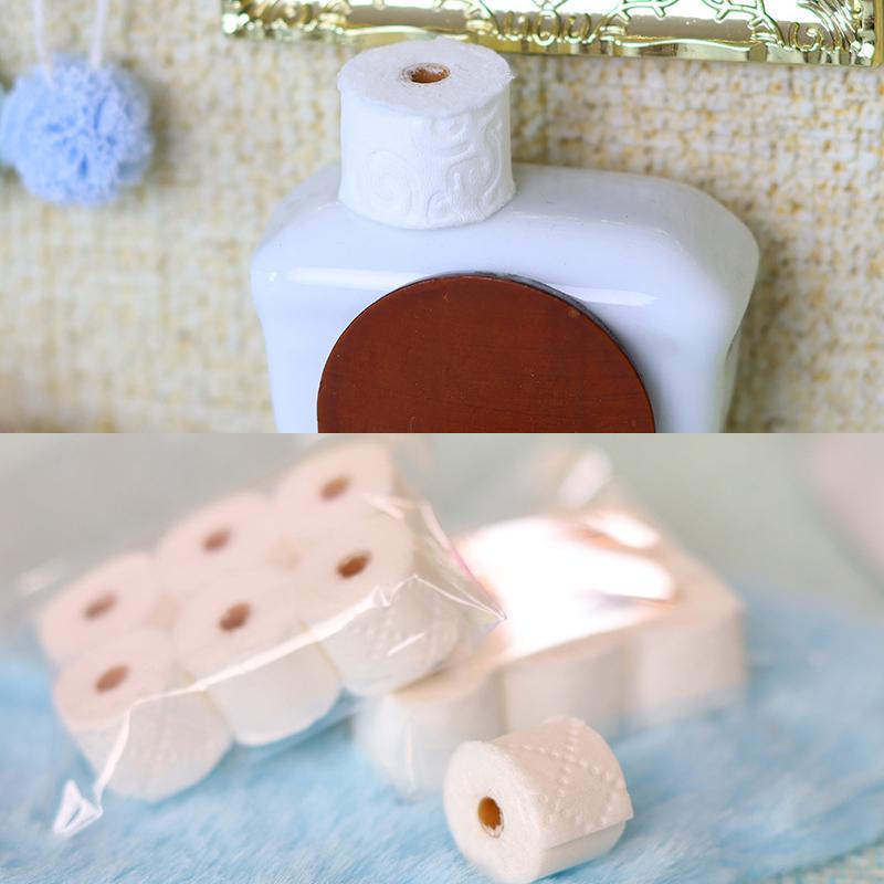 1:12 Dollhouse Miniature Toilet Paper Rolls Set Dollhouse Bathroom Accessories Dollhouse Decoration Pretend Play Toys