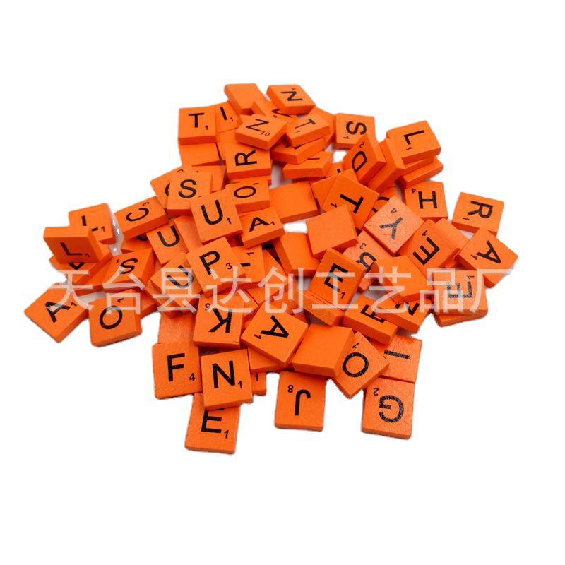 Colorful 26-Letter Pine Wood Alphabet Blocks for Children's Early Education - European Style Puzzle