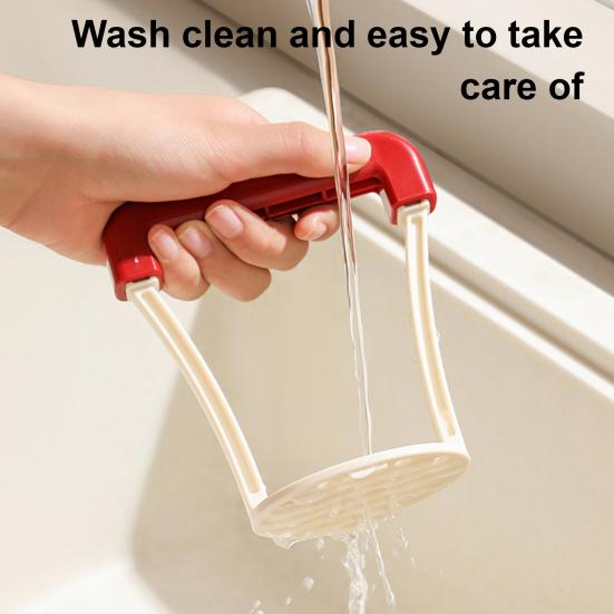 Potato Masher with Ergonomic Handle Manual Potato Press Honeycomb Round Hole Mashed Potato Presser Multi-Functional Kitchen Tool