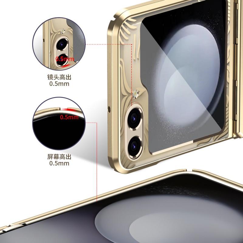 Flip 7 FE 6 Fold Phone Case Luxury Plating Clear Hinge Shockproof Cover
