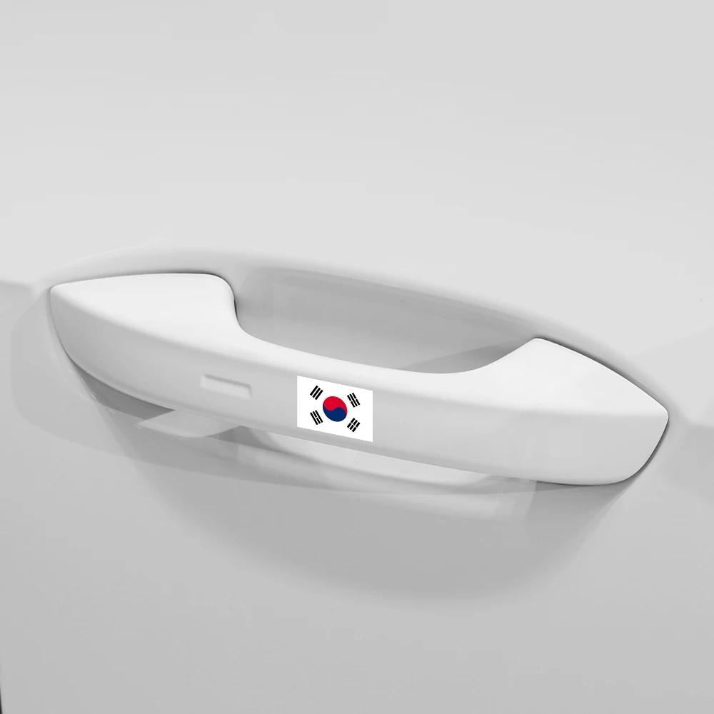 3 Stück Autoaufkleber Koreanische Flagge Vinyl-Aufkleber Fahrzeugzubehör Für Hyundai IX35 Kia Ssangyong Renault Samsung Genesis Spirra