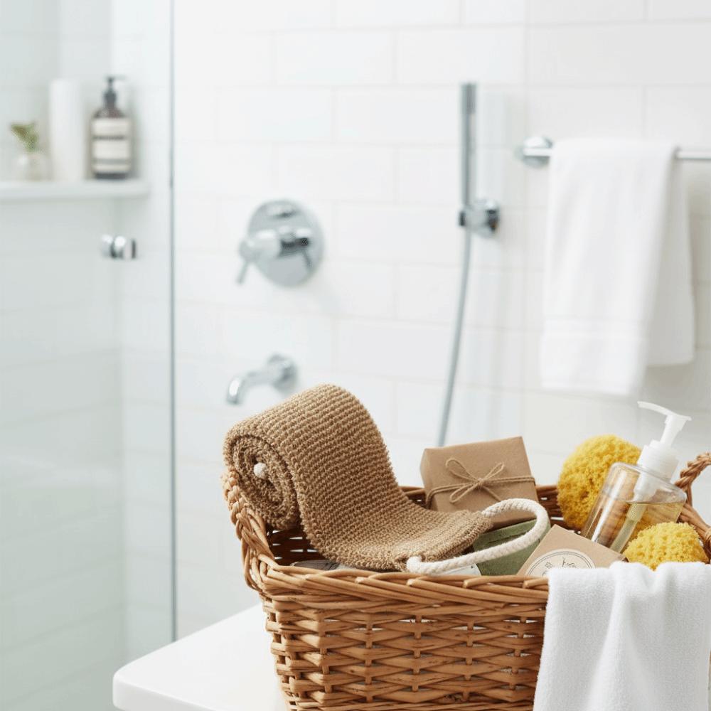 With Gloves Back Shower Strap Rustic Style Bath Towel Durable Jute Back Scrubber Set Body Cleaning