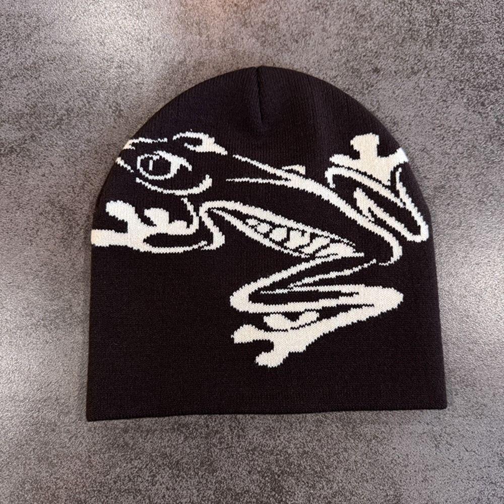 High Quality Frog Knit Hat Keep Warm Ear Protection Winter Autumn Hats Female Beanie Caps for Woman/Men