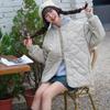 Neutral Style Simple Round-neck Baseball Jacket Cotton Jacket Autumn and Winter Short Large Size Men and Women Diamond-shaped Collarless Cotton Jacket