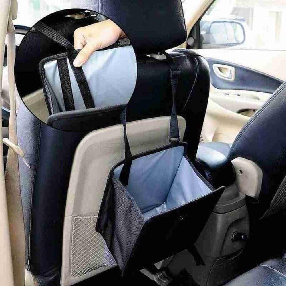 Portable Foldable Car Trash Can Waterproof Hanging Seat Back Bag Large Capacity Leakproof Storage Bag Car Interior Accessories