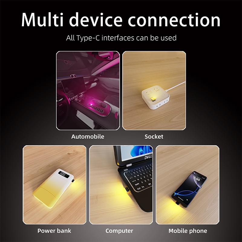 New Model Mini Type-c LED Ambient Light Portable Plug-and-Play Decorative Ambient Lights for Indoor Environment Lighting